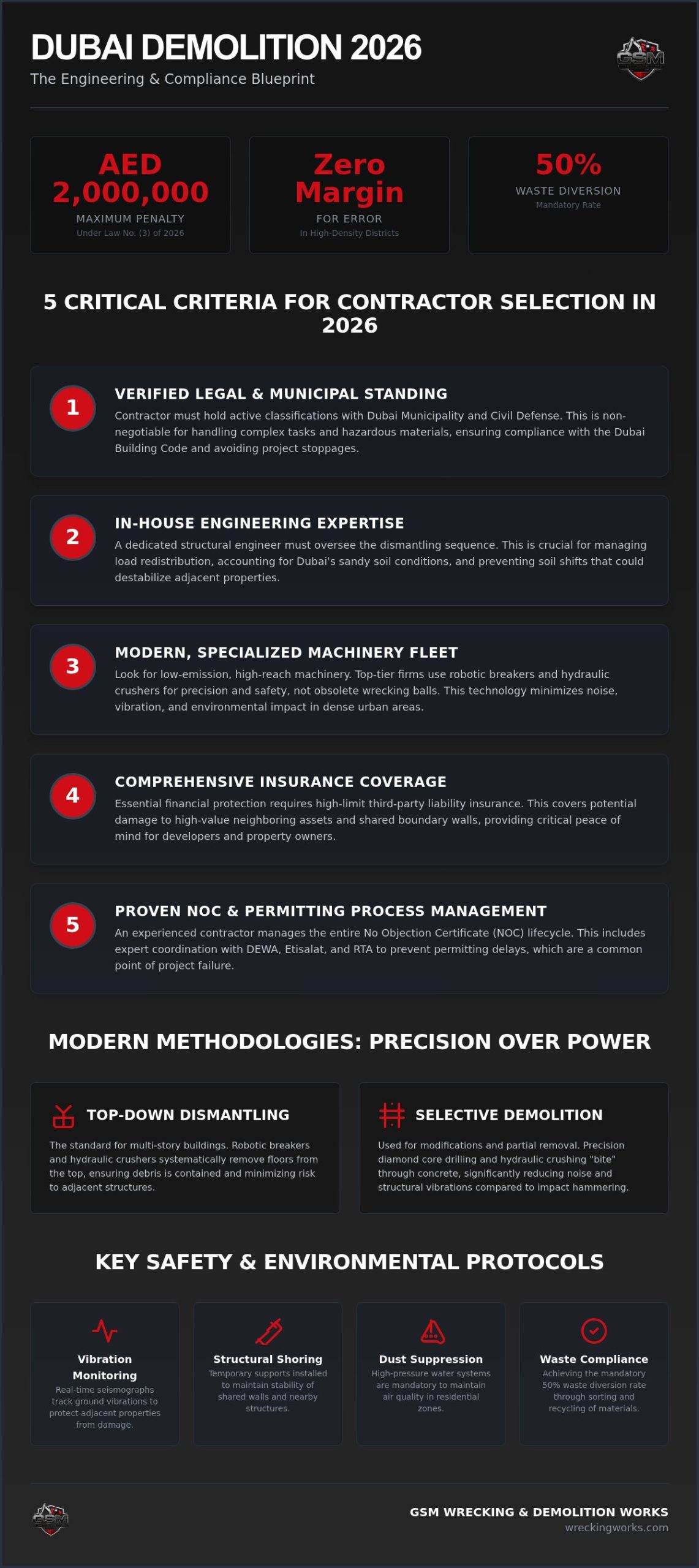 Top Demolition Contractors in Dubai: 2026 Engineering and Safety Guide